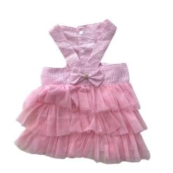 Pink Stripe Bow Dog Dress