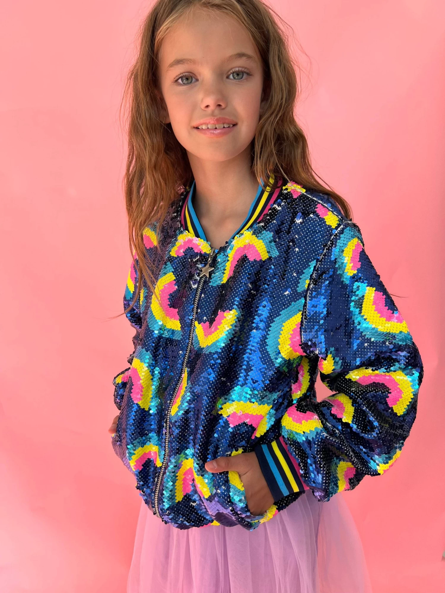 Rainbow Bright Sequin Bomber 8 Rainbow Bright Sequin Bomber - Image 6
