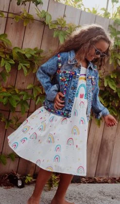 Rainbow Bright Sundress -Lola + The Boys rainbow bright sundress lola the boys 29037132808294