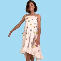 3D Rainbow Butterfly High Low Dress 16 3D Rainbow Butterfly High Low Dress -Lola + The Boys rainbow butterfly high low dress lola the boys 28982030172262