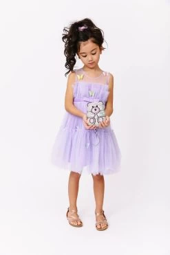 Rainbow Butterfly Tulle Dress -Lola + The Boys rainbow butterfly tulle dress lola the boys 29606381748326