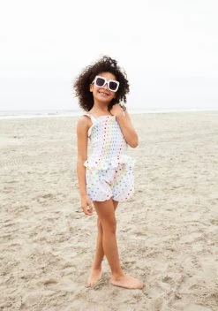 Rainbow Hearts Tank Shorts Set -Lola + The Boys rainbow hearts tank shorts set lola the boys 29590504341606