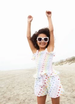 Rainbow Hearts Tank Shorts Set -Lola + The Boys rainbow hearts tank shorts set lola the boys 29590504374374