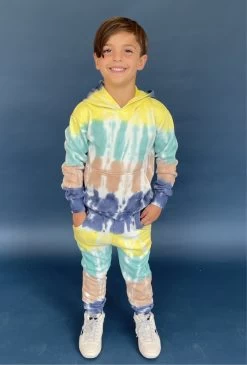 Lola + The Boys 37 Abstract Tie Dye Set Navy