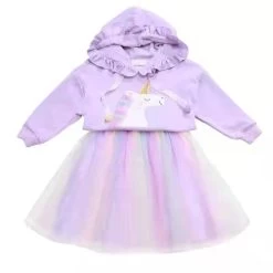 Lavender Hoodie Unicorn Tutu Set 8 Lavender Hoodie Unicorn Tutu Set -Lola + The Boys set lavender hoodie unicorn tutu set lola the boys 28457373827174