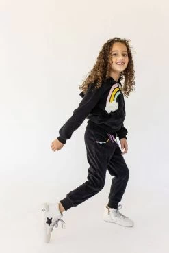 Rainbow Beaded Velvet Track Set -Lola + The Boys set rainbow beaded velvet track set lola the boys 28492094406758