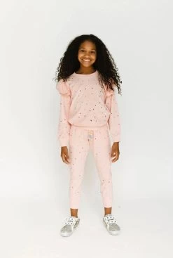 Rainbow Crystal Ruffle Jogger Set -Lola + The Boys set rainbow crystal ruffle jogger set lola the boys 29628019540070