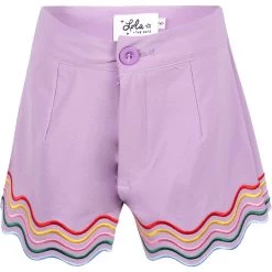 Rainbow Wave Short Set Purple -Lola + The Boys set rainbow wave short purple lola the boys 29618395283558