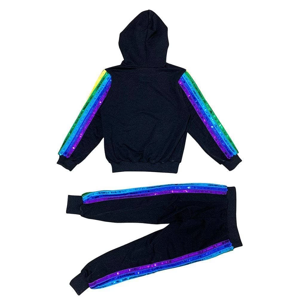 Sequin Rainbow Hoodie Track Set 10 Sequin Rainbow Hoodie Track Set - Image 8