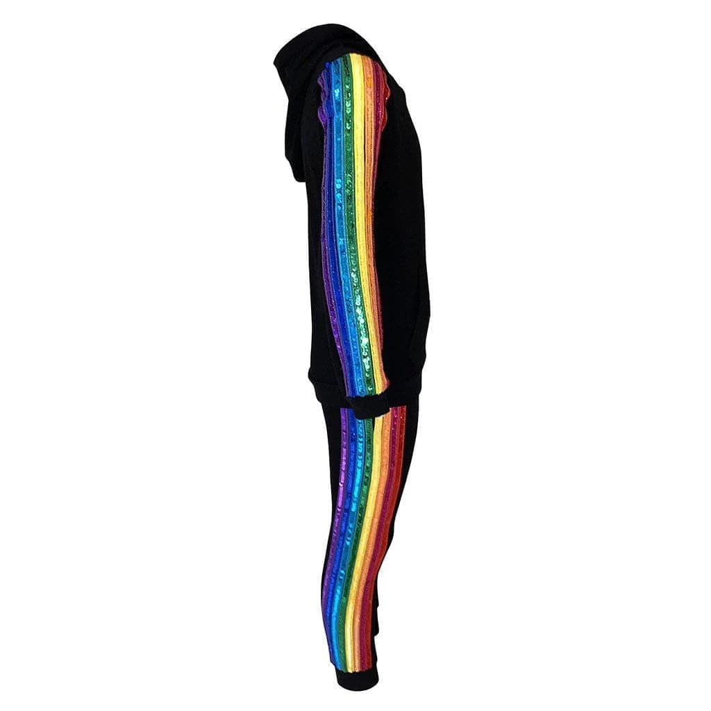 Sequin Rainbow Hoodie Track Set 7 Sequin Rainbow Hoodie Track Set - Image 5