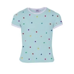 Women’s Baby Blue Rainbow Gem Short Set -Lola + The Boys set women s baby blue rainbow gem short set lola the boys 29115952955494