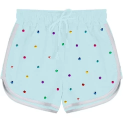 Women’s Baby Blue Rainbow Gem Short Set -Lola + The Boys set women s baby blue rainbow gem short set lola the boys 29115952988262