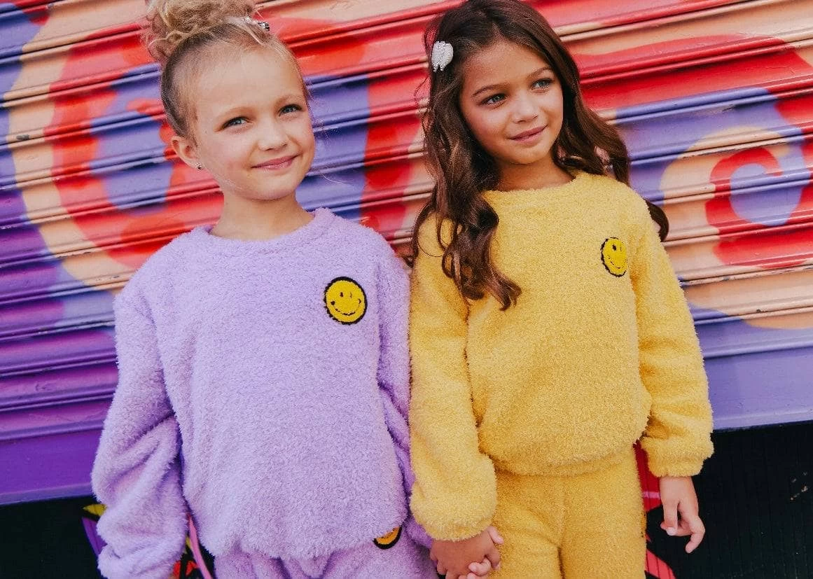 Bright Smiley Fuzzy Set Lavender 4 Bright Smiley Fuzzy Set Lavender - Image 2