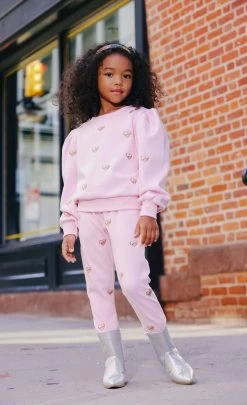 Embroidered Heart All Over Set -Lola + The Boys sets embroidered heart all over set lola the boys 29686604496998