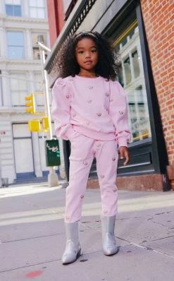 Embroidered Heart All Over Set -Lola + The Boys sets embroidered heart all over set lola the boys 29686604529766