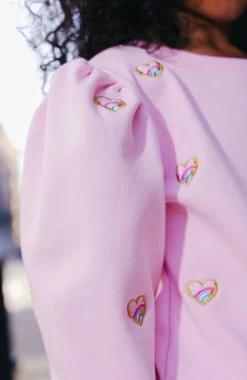 Embroidered Heart All Over Set -Lola + The Boys sets embroidered heart all over set lola the boys 29686604628070