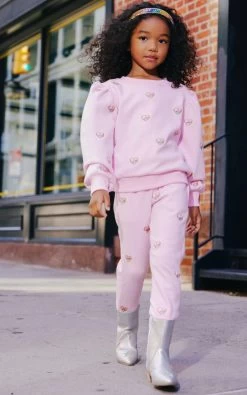 Embroidered Heart All Over Set -Lola + The Boys sets embroidered heart all over set lola the boys 29686604726374