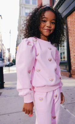 Embroidered Heart All Over Set -Lola + The Boys sets embroidered heart all over set lola the boys 29686607511654