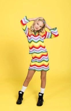 Rainbow Bright Knit Set -Lola + The Boys sets rainbow bright knit set lola the boys 29660091351142