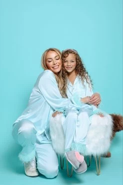 Women's Sky Feather Silk Set -Lola + The Boys sets women s sky feather silk set lola the boys 29669563760742