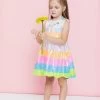 Sherbet Striped Sequin Party Dress -Lola + The Boys sherbet striped sequin party dress lola the boys 29487724265574