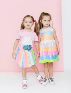 Sherbet Striped Sequin Party Dress -Lola + The Boys sherbet striped sequin party dress lola the boys 29498121912422