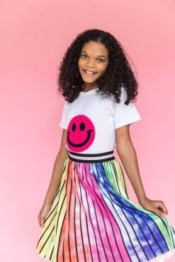 Happy Emoji T-Shirt -Lola + The Boys shirts tops happy emoji t shirt lola the boys 28687111127142