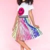 Ombre Stripe Midi Skirt