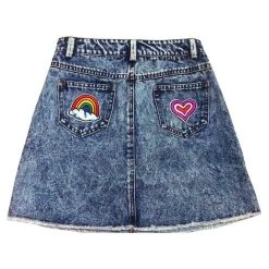All About The Patch Denim Skirt -Lola + The Boys skirts all about the patch denim skirt lola the boys 15481910460518