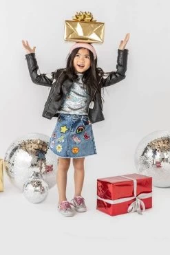 All About The Patch Denim Skirt -Lola + The Boys skirts all about the patch denim skirt lola the boys 15826550784102