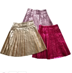 Foil Pleated Skirt -Lola + The Boys skirts foil pleated skirt lola the boys 29038284537958