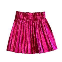 Foil Pleated Skirt -Lola + The Boys skirts foil pleated skirt lola the boys 29101472252006
