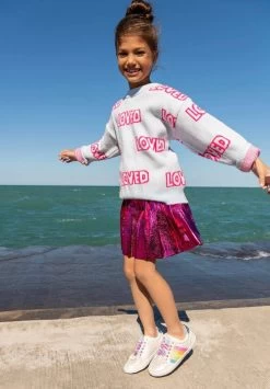 Foil Pleated Skirt -Lola + The Boys skirts foil pleated skirt lola the boys 29101568098406