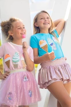 Metallic Skirt -Lola + The Boys skort metallic skort lola the boys 28324842438758