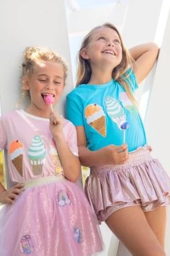 Metallic Skirt -Lola + The Boys skort metallic skort lola the boys 28324857872486