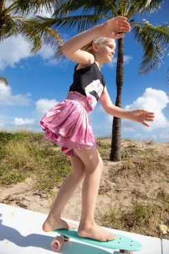 Metallic Skirt -Lola + The Boys skort metallic skort lola the boys 28708538351718