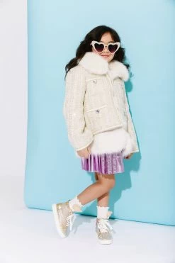 Snow White Tweed Coat -Lola + The Boys snow white tweed coat lola the boys 29467482521702