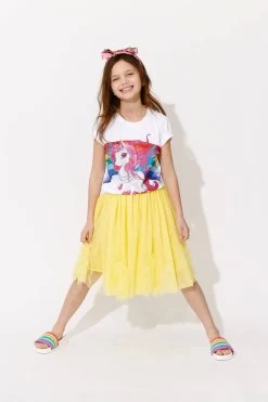 Sunny Tulle Ruffle Midi Skirt