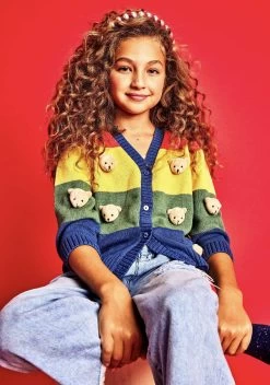 Color Block Teddy Cardigan