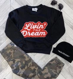 Livin The Dream Sweatshirt -Lola + The Boys sweaters sweatshirts livin the dream sweatshirt lola the boys 28302549287014