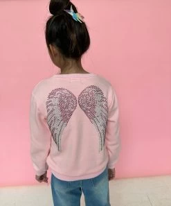 Sweet Angel Wing Sweatshirt -Lola + The Boys sweaters sweatshirts sweet angel wing sweatshirt lola the boys 29400014323814