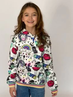 Unicorn Graffiti Hoodie -Lola + The Boys sweaters sweatshirts unicorn graffiti hoodie lola the boys 29500352331878