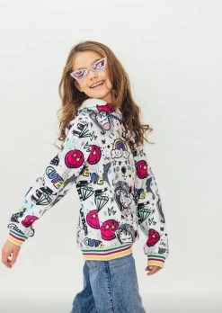Unicorn Graffiti Hoodie -Lola + The Boys sweaters sweatshirts unicorn graffiti hoodie lola the boys 29517309837414