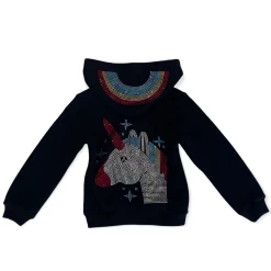 Wanderlust Crystal Unicorn Hoodie -Lola + The Boys sweaters sweatshirts wanderlust crystal unicorn hoodie lola the boys 28439111270502