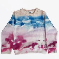 Watercolor Sky Fuzzy Sweatshirt 13 Watercolor Sky Fuzzy Sweatshirt -Lola + The Boys sweaters sweatshirts water color sky fuzzy sweatshirt lola the boys 28345474646118