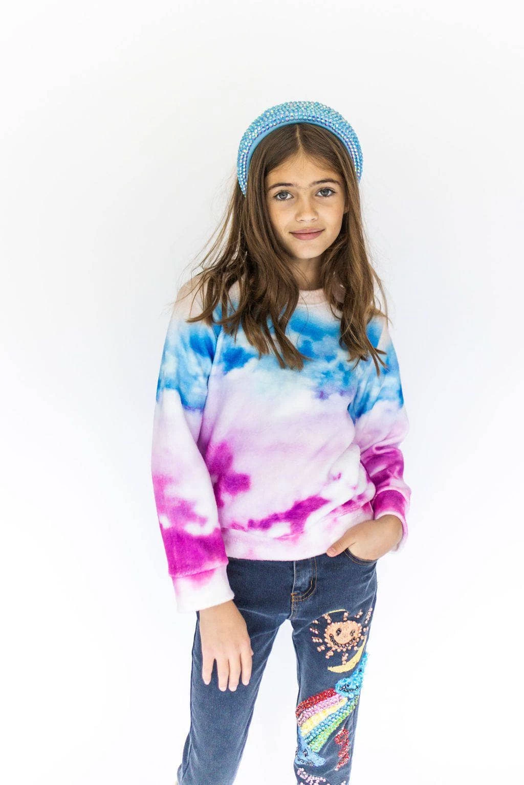 Watercolor Sky Fuzzy Sweatshirt 4 Watercolor Sky Fuzzy Sweatshirt - Image 2