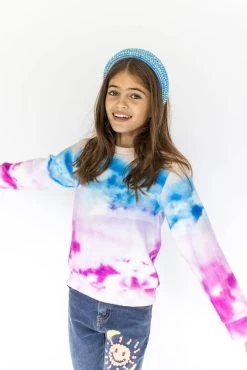 Watercolor Sky Fuzzy Sweatshirt 11 Watercolor Sky Fuzzy Sweatshirt -Lola + The Boys sweaters sweatshirts water color sky fuzzy sweatshirt lola the boys 28492097519718