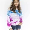 Watercolor Sky Fuzzy Sweatshirt 2 Watercolor Sky Fuzzy Sweatshirt -Lola + The Boys sweaters sweatshirts water color sky fuzzy sweatshirt lola the boys 28522599415910