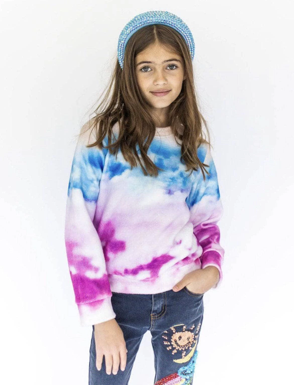 Watercolor Sky Fuzzy Sweatshirt 3 Watercolor Sky Fuzzy Sweatshirt