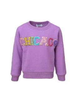 Women's Chicago Gem Sweatshirt - Lavender -Lola + The Boys sweaters sweatshirts women s chicago gem sweatshirt lavender lola the boys 29615163834470